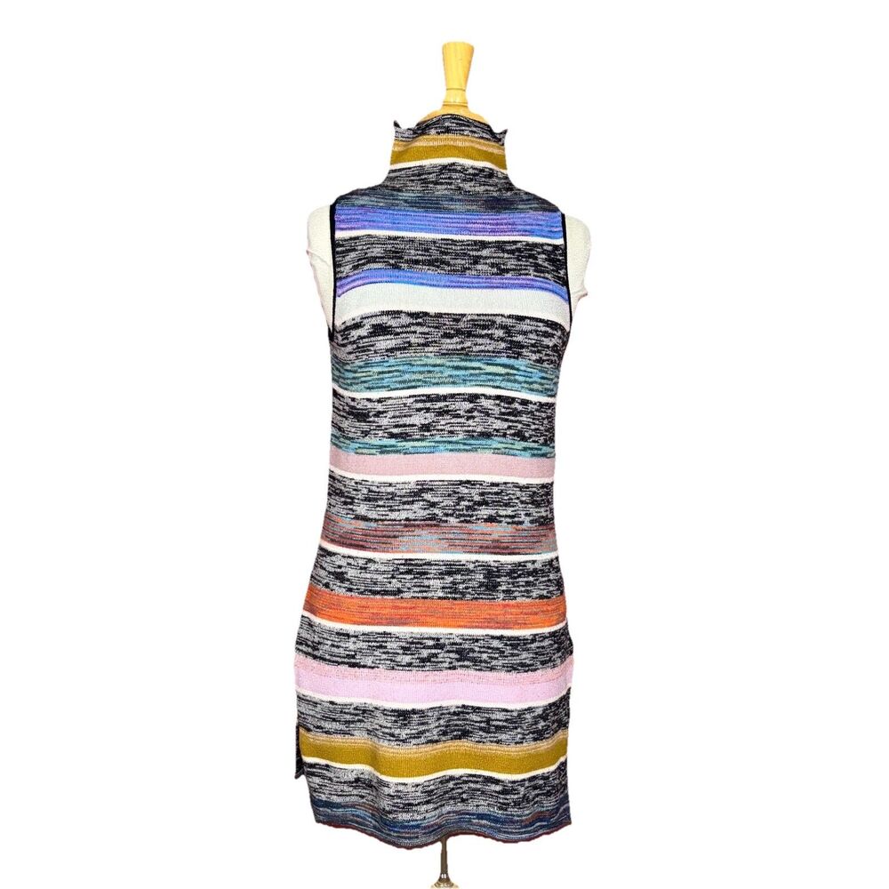 By Anthropologie Multi Colored Striped Sleeveless Sweater Dress Women’s Size M